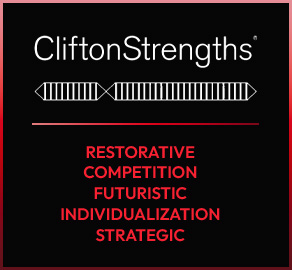 CliftonStrengths Restorative Competition Futuristic Individualization Strategic